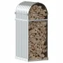 Leñero de acero galvanizado plateado 40x45x100 cm de , Bolsas y soportes de leña - Ref: Foro24-364587, Precio: 42,01 €, Descu...