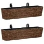 Conjunto de jardineras 2 piezas jacinto de agua marrón de vidaXL, Maceteros y jardineras - Ref: Foro24-45581, Precio: 103,12 ...