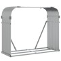 Leñero de acero galvanizado plateado 120x45x100 cm de , Bolsas y soportes de leña - Ref: Foro24-364593, Precio: 47,94 €, Desc...