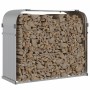 Leñero de acero galvanizado plateado 120x45x100 cm de , Bolsas y soportes de leña - Ref: Foro24-364593, Precio: 47,94 €, Desc...