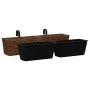 Conjunto de jardineras 2 piezas jacinto de agua marrón de vidaXL, Maceteros y jardineras - Ref: Foro24-45581, Precio: 103,12 ...