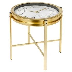 Home&Styling Mesita auxiliar con reloj dorada de , Mesas auxiliares - Ref: Foro24-447476, Precio: 50,28 €, Descuento: %