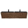 Conjunto de jardineras 2 piezas jacinto de agua marrón de vidaXL, Maceteros y jardineras - Ref: Foro24-45581, Precio: 103,12 ...