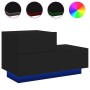 Mesita de noche con luces LED negro 70x36x40,5 cm de , Mesitas de noche - Ref: Foro24-836778, Precio: 73,27 €, Descuento: %