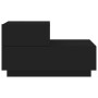 Mesita de noche con luces LED negro 70x36x40,5 cm de , Mesitas de noche - Ref: Foro24-836778, Precio: 73,27 €, Descuento: %