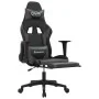 Gaming chair with massage and footrest in black gray synthetic leather by , Gaming chairs - Ref: Foro24-345461, Price: 132,93...