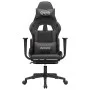 Gaming chair with massage and footrest in black gray synthetic leather by , Gaming chairs - Ref: Foro24-345461, Price: 132,93...