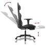 Silla gaming de masaje y reposapiés cuero sintético negro gris de , Sillones para videojuegos - Ref: Foro24-345461, Precio: 1...