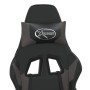 Silla gaming de masaje y reposapiés cuero sintético negro gris de , Sillones para videojuegos - Ref: Foro24-345461, Precio: 1...