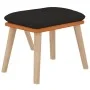 Sillón de relax con taburete tela y cuero sintético negro de , Sillones - Ref: Foro24-3097766, Precio: 135,54 €, Descuento: %