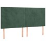 Cabeceros 4 unidades de terciopelo verde oscuro 80x5x78/88 cm de , Cabeceros y pies de cama - Ref: Foro24-3116109, Precio: 11...