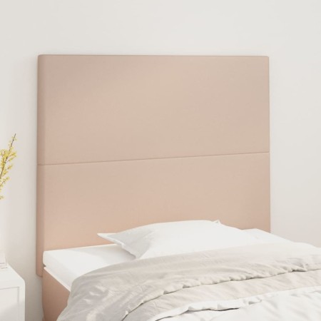 Cabeceros 2 unidades cuero sintético capuchino 90x5x78/88 cm de , Cabeceros y pies de cama - Ref: Foro24-3116135, Precio: 72,...
