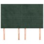 Cabeceros 4 unidades terciopelo verde oscuro 72x5x78/88 cm de , Cabeceros y pies de cama - Ref: Foro24-3116523, Precio: 102,9...