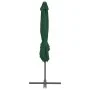 Sombrilla voladiza con poste de acero verde 250x250 cm de vidaXL, Sombrillas - Ref: Foro24-44625, Precio: 95,37 €, Descuento: %