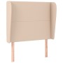 Cabecero con orejas cuero sintético capuchino 83x23x118/128 cm de , Cabeceros y pies de cama - Ref: Foro24-3117753, Precio: 6...