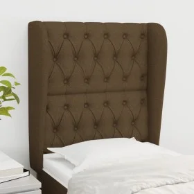 Kopfteil mit dunkelbraunen Stoffohren 83x23x118/128 cm von , Kopf- und Fußteile - Ref: Foro24-3118269, Preis: 93,71 €, Rabatt: %