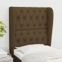 Headboard with dark brown fabric ears 83x23x118/128 cm by , Headboards and footboards - Ref: Foro24-3118269, Price: 93,71 €, ...