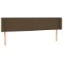 Dark gray fabric headboard 183x16x78/88 cm by , Headboards and footboards - Ref: Foro24-3118505, Price: 64,34 €, Discount: %