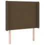 Headboard with dark brown fabric ears 93x16x118/128 cm by , Headboards and footboards - Ref: Foro24-3119285, Price: 65,24 €, ...