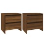 Mesitas noche 2 uds madera ingeniería marrón 45x34,5x44,5 cm de vidaXL, Mesitas de noche - Ref: Foro24-813043, Precio: 80,85 ...