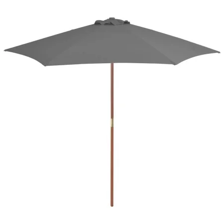 Sombrilla de jardín con palo de madera 270 cm antracita de vidaXL, Sombrillas - Ref: Foro24-44515, Precio: 59,17 €, Descuento: %