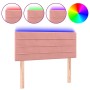 Cabecero con LED de terciopelo rosa 90x5x78/88 cm de , Cabeceros y pies de cama - Ref: Foro24-3121793, Precio: 44,44 €, Descu...