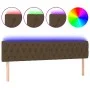 Kopfteil aus dunkelbraunem Stoff mit LED 180x7x78/88 cm von , Kopf- und Fußteile - Ref: Foro24-3121965, Preis: 84,36 €, Rabat...