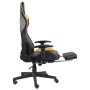 Silla gaming giratoria con reposapiés PVC dorado en Sillas gaming | Comprar online en Foru.es
