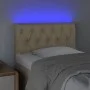 Cream fabric headboard with LED 80x7x78/88 cm by , Headboards and footboards - Ref: Foro24-3121927, Price: 57,21 €, Discount: %