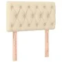 Cream fabric headboard with LED 80x7x78/88 cm by , Headboards and footboards - Ref: Foro24-3121927, Price: 57,21 €, Discount: %