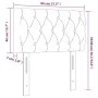 Cream fabric headboard with LED 80x7x78/88 cm by , Headboards and footboards - Ref: Foro24-3121927, Price: 57,21 €, Discount: %
