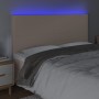 Cabecero luces LED cuero sintético capuchino 200x5x118/128cm de , Cabeceros y pies de cama - Ref: Foro24-3122257, Precio: 120...