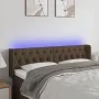 Dunkelbraunes Stoffkopfteil mit LED 163x16x78/88 cm von , Kopf- und Fußteile - Ref: Foro24-3123581, Preis: 94,60 €, Rabatt: %