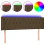 Dark brown fabric headboard with LED 163x16x78/88 cm by , Headboards and footboards - Ref: Foro24-3123581, Price: 94,60 €, Di...