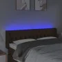Dunkelbraunes Stoffkopfteil mit LED 163x16x78/88 cm von , Kopf- und Fußteile - Ref: Foro24-3123581, Preis: 94,60 €, Rabatt: %