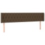 Cabecero con LED de tela marrón oscuro 203x16x78/88 cm de , Cabeceros y pies de cama - Ref: Foro24-3123597, Precio: 108,26 €,...