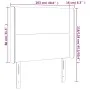 Headboard with LED in dark brown fabric 103x16x118/128 cm by , Headboards and footboards - Ref: Foro24-3123761, Price: 78,03 ...