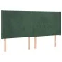 Dunkelgrünes Samtkopfteil mit LED 163x16x118/128 cm von , Kopf- und Fußteile - Ref: Foro24-3123825, Preis: 133,50 €, Rabatt: %
