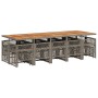 Set comedor de jardín con cojines 15 pzas ratán sintético gris en Conjuntos de jardín | Comprar online en Foru.es