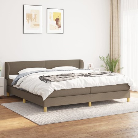 Cama box spring con colchón tela gris taupe 200x200 cm de , Camas y somieres - Ref: Foro24-3126673, Precio: 647,06 €, Descuen...