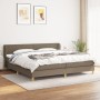 Cama box spring con colchón tela gris taupe 200x200 cm de , Camas y somieres - Ref: Foro24-3126673, Precio: 647,06 €, Descuen...