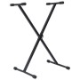 Set de soporte para teclado y taburete negro de vidaXL, Banquetas y taburetes - Ref: Foro24-70095, Precio: 58,25 €, Descuento: %