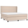Cama box spring con colchón cuero sintético capuchino 180x200cm de , Camas y somieres - Ref: Foro24-3128930, Precio: 661,88 €...