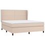 Cama box spring con colchón cuero sintético capuchino 180x200cm de , Camas y somieres - Ref: Foro24-3128930, Precio: 661,88 €...