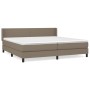 Cama box spring con colchón tela gris taupe 200x200 cm de , Camas y somieres - Ref: Foro24-3129581, Precio: 640,10 €, Descuen...