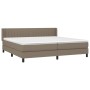 Cama box spring con colchón tela gris taupe 200x200 cm de , Camas y somieres - Ref: Foro24-3129901, Precio: 627,61 €, Descuen...