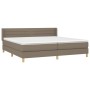 Cama box spring con colchón tela gris taupe 200x200 cm de , Camas y somieres - Ref: Foro24-3130381, Precio: 631,90 €, Descuen...