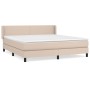 Cama box spring con colchón cuero sintético capuchino 180x200cm de , Camas y somieres - Ref: Foro24-3130678, Precio: 545,01 €...