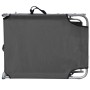 Tumbona plegable con toldo de acero gris de vidaXL, Tumbonas - Ref: Foro24-44291, Precio: 58,20 €, Descuento: %