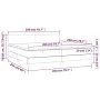Box spring bed with LED mattress taupe gray fabric 200x200 cm by , Beds and slatted bases - Ref: Foro24-3133025, Price: 639,9...